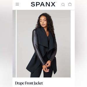 🖤 SPANX Drape Front Jacket | NWOT | Small | Black
